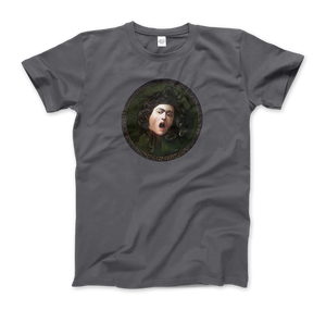 Mythological Medusa: Caravaggio T-Shirt - Men (Unisex) / Charcoal / S - T-Shirt