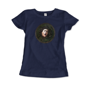 Mythological Medusa: Caravaggio T-Shirt - Women (Fitted) / Navy / S - T-Shirt