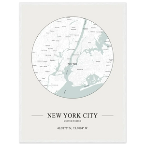 New York City United States - Minimalist Poster - Matte / 18 x 24″ (45 x 60cm) / White - Poster