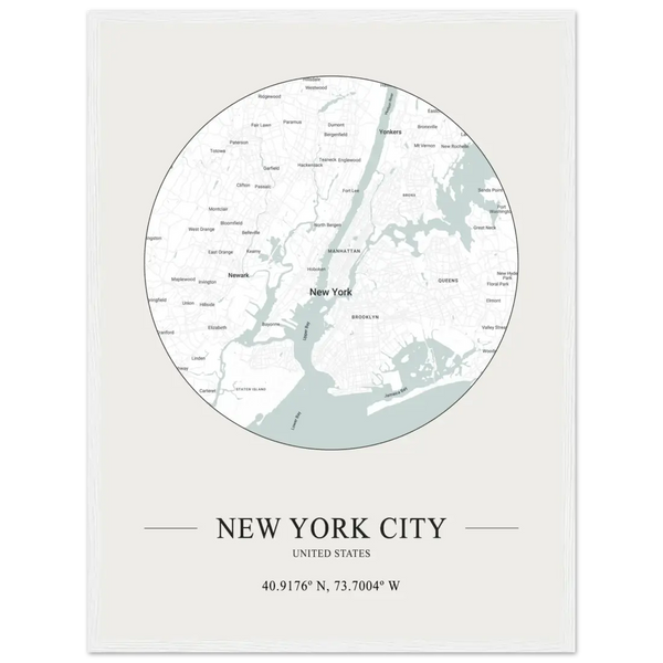 New York City United States - Minimalist Poster - Matte / 18 x 24″ (45 x 60cm) / White - Poster