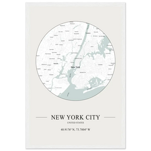 New York City United States - Minimalist Poster - Matte / 12 x 18″ (30 x 45cm) / White - Poster