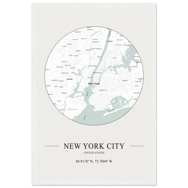 New York City United States - Minimalist Poster - Matte / 12 x 18″ (30 x 45cm) / White - Poster