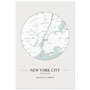 New York City United States - Minimalist Poster - Matte / 24 x 36″ (60 x 90cm) / White - Poster