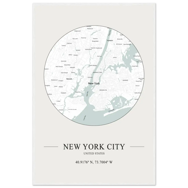 New York City United States - Minimalist Poster - Matte / 24 x 36″ (60 x 90cm) / White - Poster