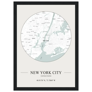 New York City United States - Minimalist Poster - Matte / 8 x 12″ (21 x 29.7cm) / Black - Poster