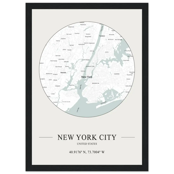 New York City United States - Minimalist Poster - Matte / 8 x 12″ (21 x 29.7cm) / Black - Poster