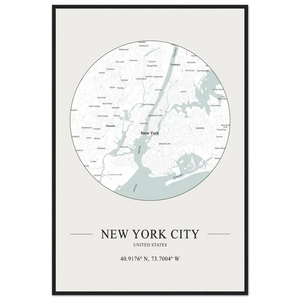 New York City United States - Minimalist Poster - Matte / 24 x 36″ (60 x 90cm) / Black - Poster