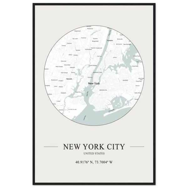 New York City United States - Minimalist Poster - Matte / 24 x 36″ (60 x 90cm) / Black - Poster