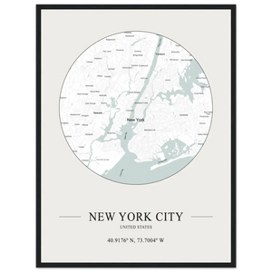 New York City United States - Minimalist Poster - Matte / 18 x 24″ (45 x 60cm) / Black - Poster