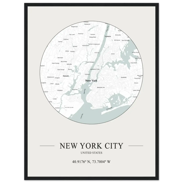 New York City United States - Minimalist Poster - Matte / 18 x 24″ (45 x 60cm) / Black - Poster