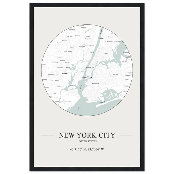 New York City United States - Minimalist Poster - Matte / 12 x 18″ (30 x 45cm) / Black - Poster