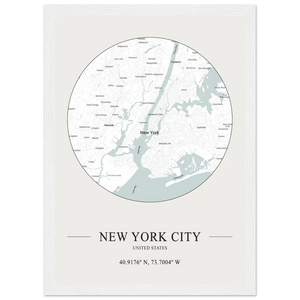 New York City United States - Minimalist Poster - Matte / 8 x 12″ (21 x 29.7cm) / White - Poster