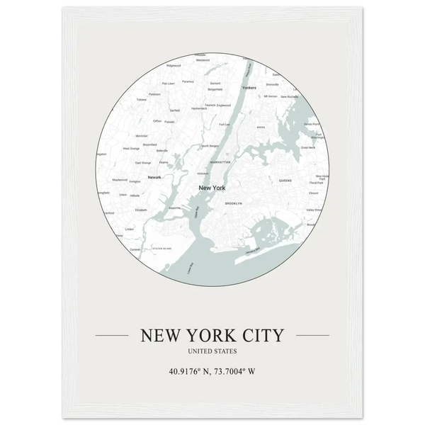 New York City United States - Minimalist Poster - Matte / 8 x 12″ (21 x 29.7cm) / White - Poster