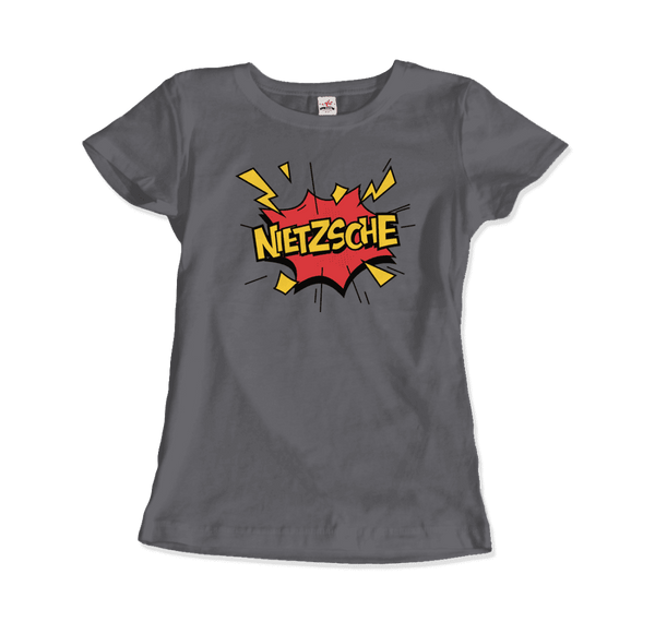 Nietzche - Comics Boom Style T-Shirt - Women / Charcoal / S - T-Shirt
