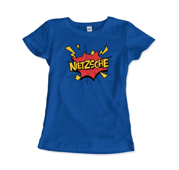 Nietzche - Comics Boom Style T-Shirt - Women / Royal Blue / S - T-Shirt