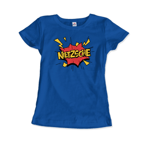 Nietzche - Comics Boom Style T-Shirt - Women / Royal Blue / S - T-Shirt
