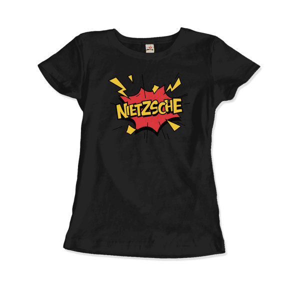 Nietzche - Comics Boom Style T-Shirt - Women / Black / S - T-Shirt