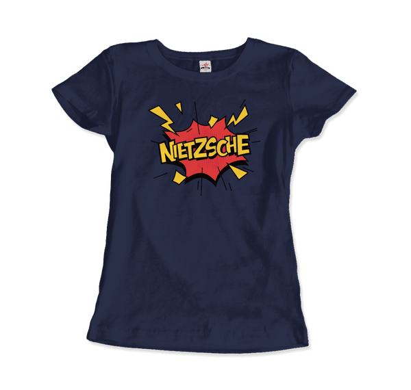 Nietzche - Comics Boom Style T-Shirt - Women / Navy / S - T-Shirt