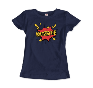 Nietzche - Comics Boom Style T-Shirt - Women / Navy / S - T-Shirt