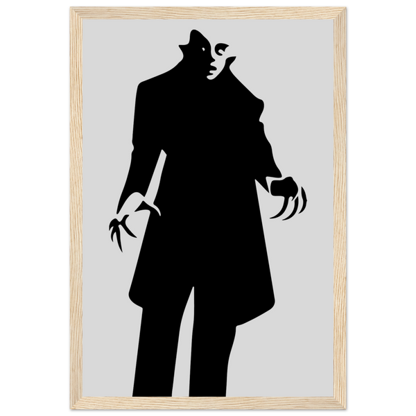 Nosferatu - 20s Sci - Fi Horror Movie Minimalist Poster Matte / 12 x 18″ (30 45cm) Wood