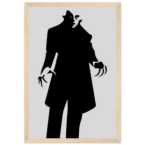 Nosferatu - 20s Sci - Fi Horror Movie Minimalist Poster Matte / 12 x 18″ (30 45cm) Wood