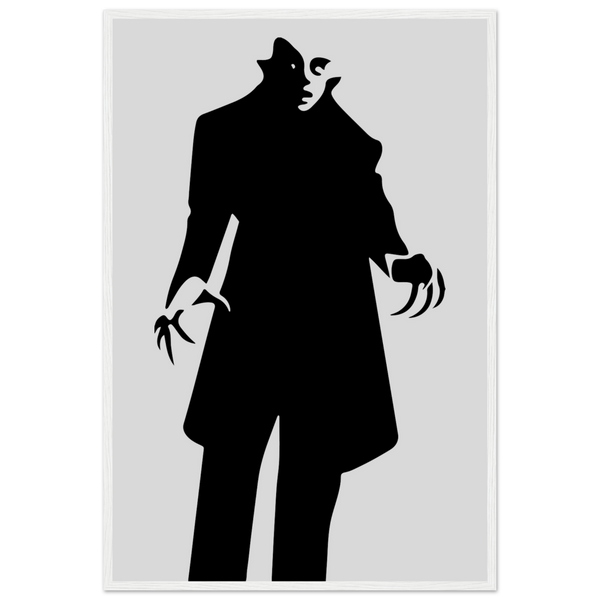 Nosferatu - 20s Sci - Fi Horror Movie Minimalist Poster Matte / 24 x 36″ (60 90cm) White