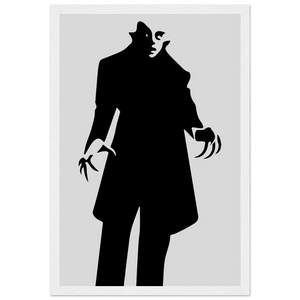 Nosferatu - 20s Sci - Fi Horror Movie Minimalist Poster Matte / 12 x 18″ (30 45cm) White