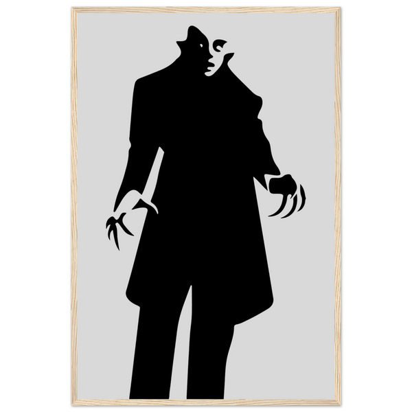 Nosferatu - 20s Sci - Fi Horror Movie Minimalist Poster Matte / 24 x 36″ (60 90cm) Wood