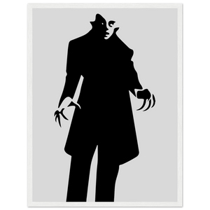 Nosferatu - 20s Sci - Fi Horror Movie Minimalist Poster Matte / 18 x 24″ (45 60cm) White