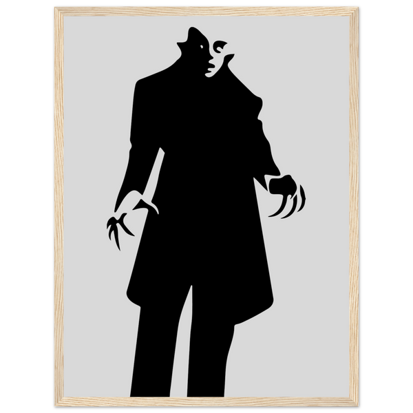 Nosferatu - 20s Sci - Fi Horror Movie Minimalist Poster Matte / 18 x 24″ (45 60cm) Wood