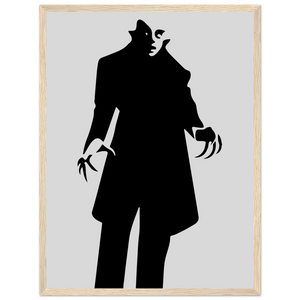 Nosferatu - 20s Sci - Fi Horror Movie Minimalist Poster Matte / 18 x 24″ (45 60cm) Wood