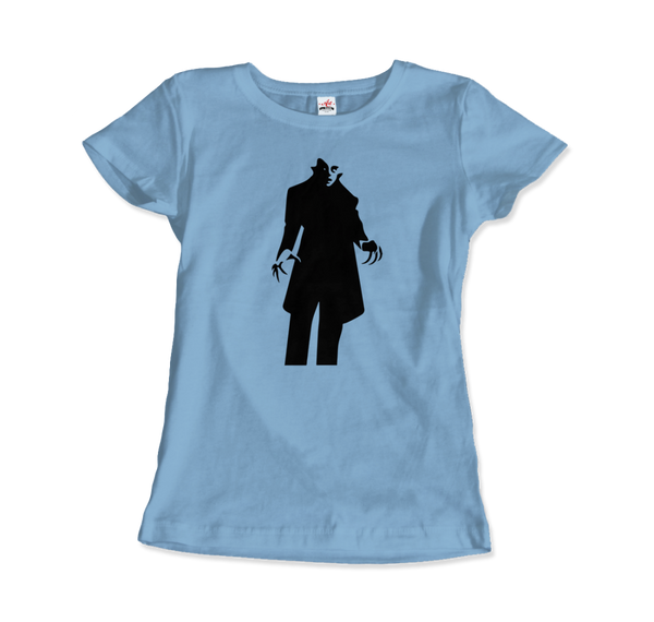 Nosferatu - 20s Sci - Fi Horror Movie Minimalist T - Shirt Women / Light Blue S