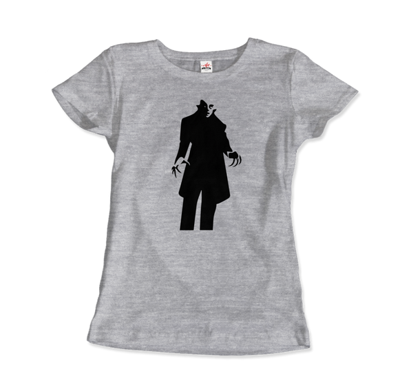 Nosferatu - 20s Sci - Fi Horror Movie Minimalist T - Shirt Women / Heather Grey S