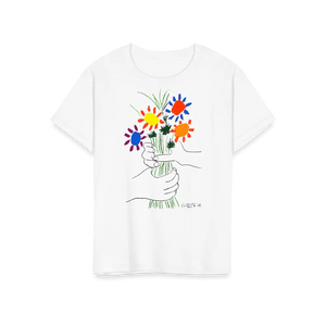 Pablo Picasso Bouquet of Peace 1958 Artwork T-shirt - Youth / White / s - T-shirt