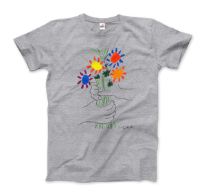 Pablo Picasso Bouquet of Peace 1958 Artwork T-shirt - Men (unisex) / Heather Grey / s - T-shirt