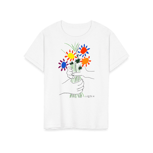 Pablo Picasso Bouquet of Peace 1958 Artwork T-Shirt - Youth / White / S - T-Shirt