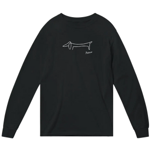 Pablo Picasso Dachshund Dog (lump) Art Long Sleeve Shirt - Black / Small - Long Sleeve Shirt