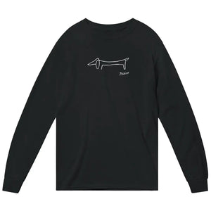 Pablo Picasso Dachshund Dog (Lump) Art Long Sleeve Shirt - Black / Small - Long Sleeve Shirt