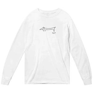 Pablo Picasso Dachshund Dog (Lump) Art Long Sleeve Shirt - White / Small - Long Sleeve Shirt