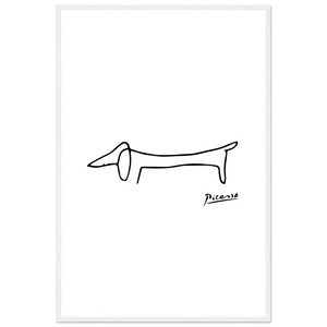 Pablo Picasso Dachshund Dog (lump) Artwork Poster - Matte / 24 x 36″ (60 x 90cm) / White - Poster