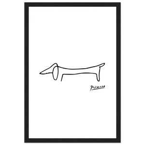 Pablo Picasso Dachshund Dog (lump) Artwork Poster - Matte / 12 x 18″ (30 x 45cm) / Black - Poster