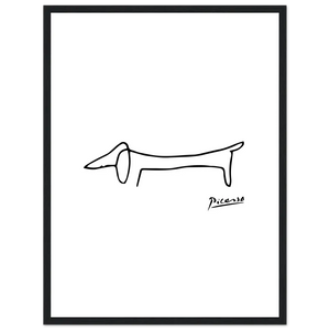 Pablo Picasso Dachshund Dog (lump) Artwork Poster - Matte / 18 x 24″ (45 x 60cm) / Black - Poster