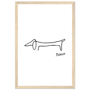Pablo Picasso Dachshund Dog (lump) Artwork Poster - Matte / 12 x 18″ (30 x 45cm) / Wood - Poster