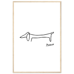 Pablo Picasso Dachshund Dog (lump) Artwork Poster - Matte / 24 x 36″ (60 x 90cm) / Wood - Poster