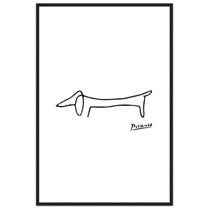 Pablo Picasso Dachshund Dog (lump) Artwork Poster - Matte / 24 x 36″ (60 x 90cm) / Black - Poster