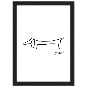 Pablo Picasso Dachshund Dog (lump) Artwork Poster - Matte / 8 x 12″ (21 x 29.7cm) / Black - Poster