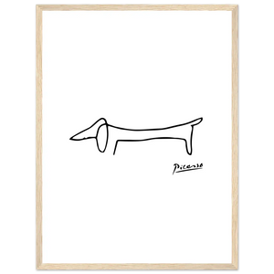 Pablo Picasso Dachshund Dog (lump) Artwork Poster - Matte / 18 x 24″ (45 x 60cm) / Wood - Poster