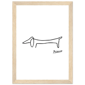 Pablo Picasso Dachshund Dog (lump) Artwork Poster - Matte / 8 x 12″ (21 x 29.7cm) / Wood - Poster