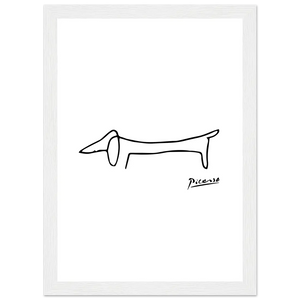 Pablo Picasso Dachshund Dog (lump) Artwork Poster - Matte / 8 x 12″ (21 x 29.7cm) / White - Poster