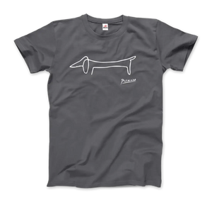 Pablo Picasso Dachshund Dog (lump) Artwork T-shirt - Men (unisex) / Charcoal / s - T-shirt